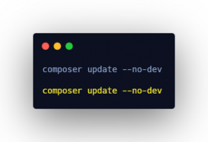composer update no dev
